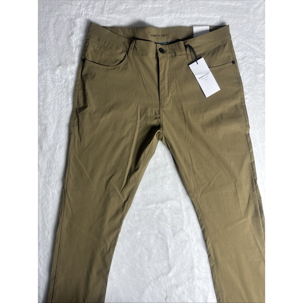 Kenneth Cole Mens Slim Tech Pant Flex Stretch Ghurka Brown 36x30 K09M99GHAEM3